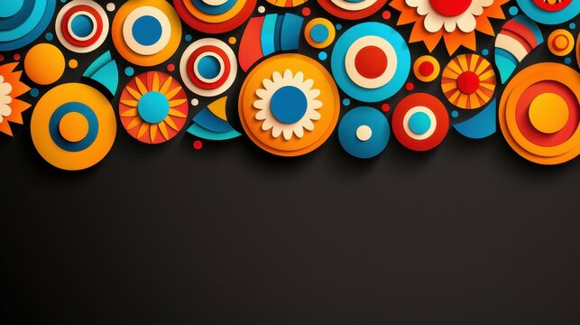 Celebrate culture and pride with a striking banner for Hispanic Heritage Month. Embrace colorful Papel Picado decor on a bold backdrop.