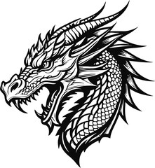 Mystic Dragon Head Illustrati...