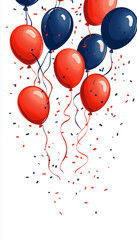 Bunte Luftballons und Konfetti f&uuml;r festliche Anl&auml;sse

