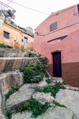 Posada old town in Sardinia (Nuoro), homes in the historic center. Sardinia. Italy
