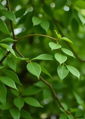 Obraz premium Green leaves background bokeh green bokeh green abstract background light bright blur pattern