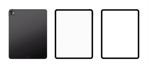 Mock-up tablet black color with blank screen for your design. Vector 10 eps.