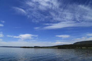 Fototapeta premium clouds over the lake