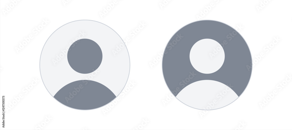 Poster vector user icon. two-tone version on black and white background, vector 10 eps.