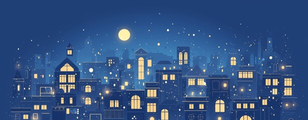 f city buildings at night