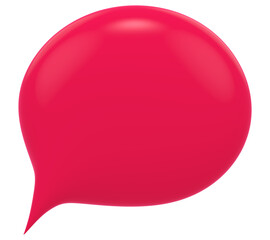 3d chat balloon social media notification isolated white background 3D rendering