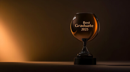 Best graduate award 2025 displayed against a warm and elegant background showcasing academic achievement