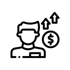 personal finance management line icon