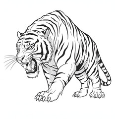 Naklejka premium tiger vector illustration