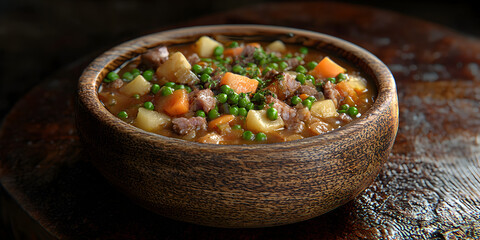Hearty Rustic Vegetable Beef Soup: A Comforting and Nourishing Home-Cooked Dinner with Fresh Ingredients, Savory Broth, and Colorful Presentation for Family-Style Meals