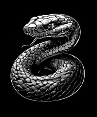 Fototapeta premium snake on a white background