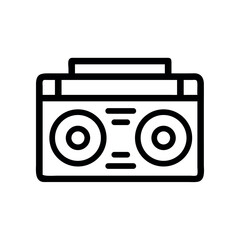Boombox hip hop music retro radio