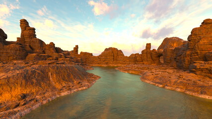 岩山群　3DCGレンダリング
