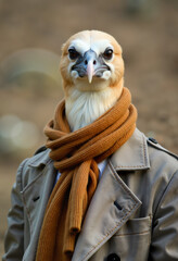 Obraz premium Stylish gannet dressed in urban fashion, modern elegance