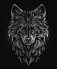 Fototapeta premium Wild Animal Head Vector Tattoo Illustration of Wolf Lion Tiger and Cat Mascot Design