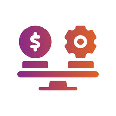 financial stability flat gradient icon