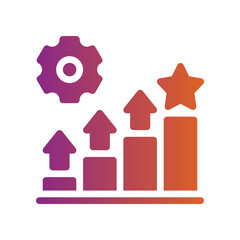 prosperity flat gradient icon