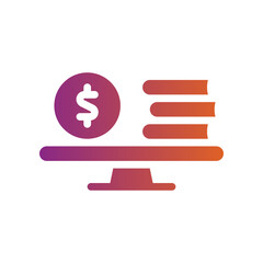 prosperity flat gradient icon
