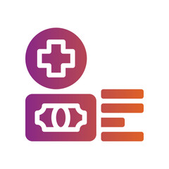 Obraz premium emergency fund flat gradient icon