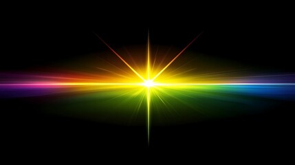 Rainbow light star burst
