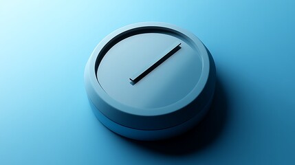 3D illustration of a clock icon