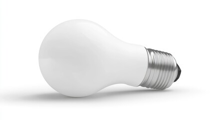 A white light bulb lying on its side, symbolizing illumination and energy.