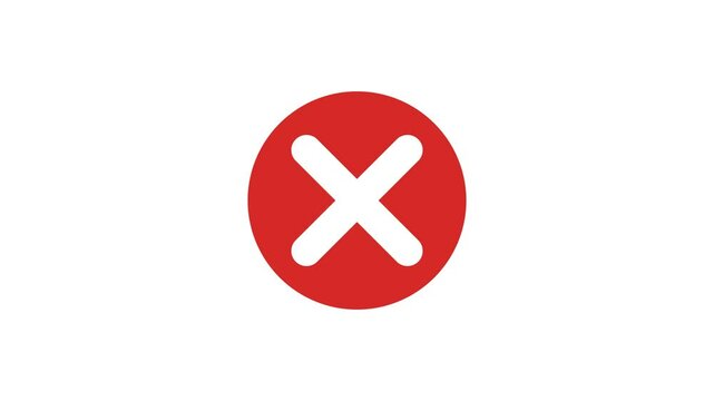 Bold red cross error icon with an alert siren, symbolizing danger, stop, or incorrect action. Ideal for warning messages, security alerts, and system error notifications