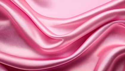 Fototapeta premium Pink abstract wave background light smooth luxury pastel satin drapery texture banner design copy space