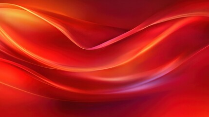 Obraz premium red abstract background smooth waves dynamic curves vibrant hues