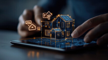 Smart home technology with holographic interface and AI features