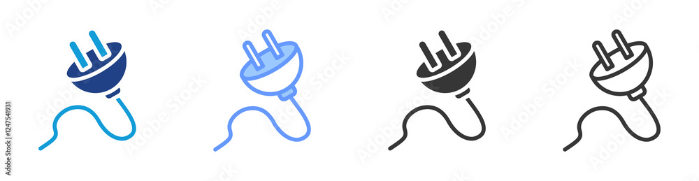 Poster Power capping icon set multiple style collection