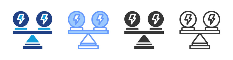 Load balancing icon set multiple style collection