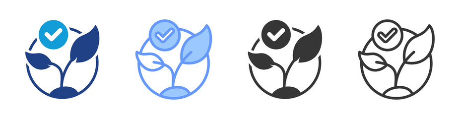 Eco friendly design icon set multiple style collection