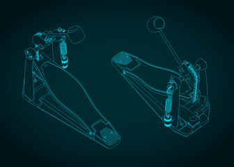 Bass drum pedal blueprints