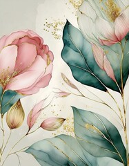 fiori astratti colori tenui