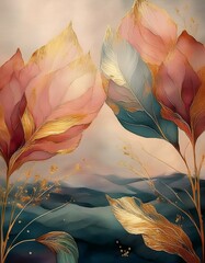 fiori astratti colori tenui