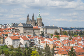 Fototapeta premium view of prague Czech republic in spring