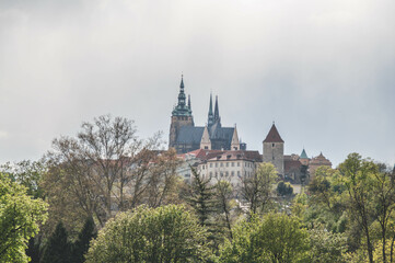 Fototapeta premium view of prague Czech republic in spring