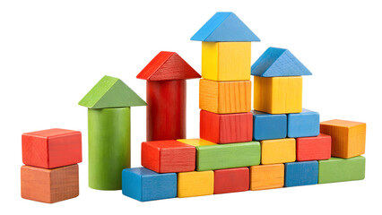 Fototapeta premium Colorful blocks inspire creative structures