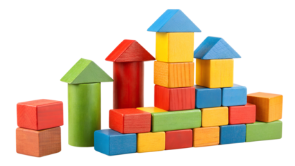 Colorful blocks inspire creative structures