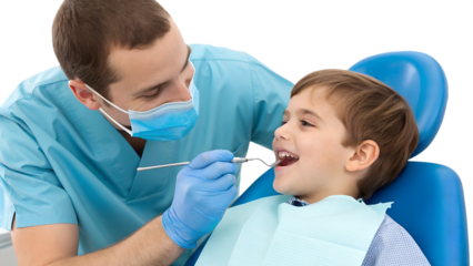 Child visiting the dentist for a checkup
