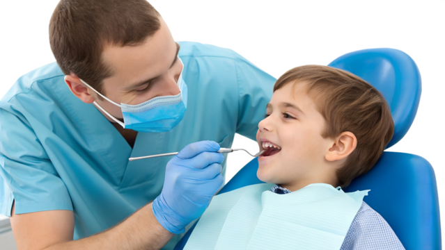 Child visiting the dentist for a checkup