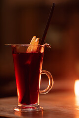 cocktail in a restaurant, professional shooting. a cocktail glass filled with a bright drink, decorated with additional decor. professional photography of a drink