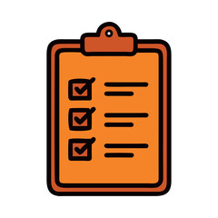 Camping Checklist Clipboard Illustration