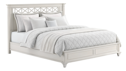 Elegant white bedding on a cozy bed