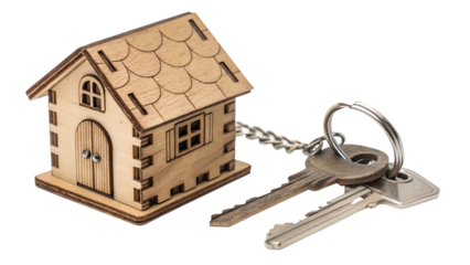 Model house and keys symbolize homeownership