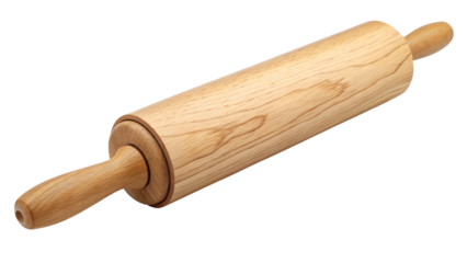 Classic wooden rolling pin for baking activities