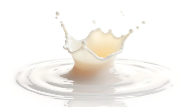 Milk splash, liquid, transparent, creamy, dairy, isolated food.