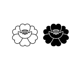 Icon of flower, logo template