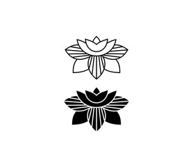 Icon of flower, logo template